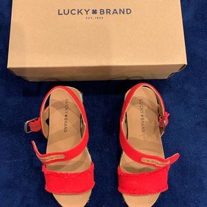 Lucky Brand Girls Red Wedges